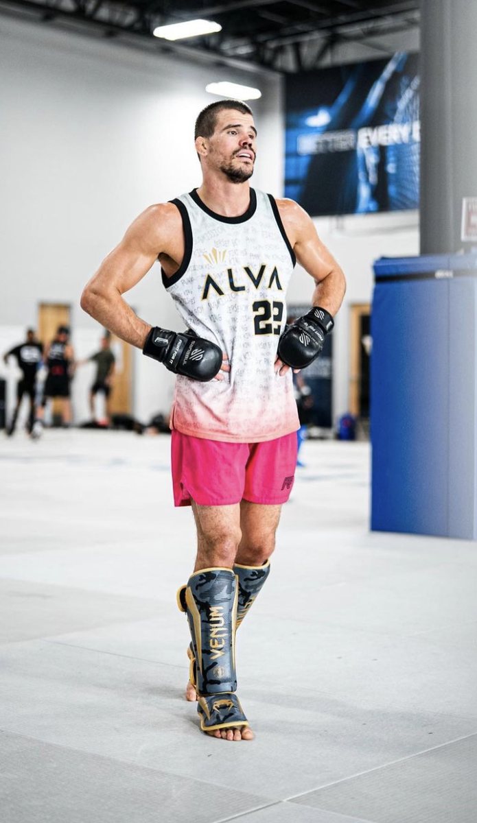 Custom fight kit designed for Mickey Gall — matching rashguard and fight shorts.
